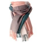 Bufanda de invierno YSense para mujer, bufandas largas de cuadros a la última, cálidas y grandes, tipo manta de tartán, chales envolventes, regalos para mujer