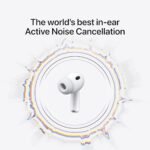Auriculares inalámbricos Apple AirPods Pro 3, cancelación activa de ruido, traducción en tiempo real, sensor de frecuencia cardíaca, función de audífono, auriculares Bluetooth, audio espacial, sonido de alta fidelidad, carga USB-C, color blanco. Visita la Apple Store - Imagen 4