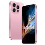 OEJBK 16PROMA X Smartphone New Upgrade 16GB+512GB/6.99" Display 68+108MP Zoom Camera,Tempered Glass Finish, 7000mAh Android 14 Smartphone (Pink)