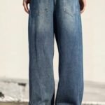 Vaqueros holgados de hip hop para hombre, pantalones de denim de corte ancho tipo skater, pantalones largos de estilo casual y holgado, ropa urbana