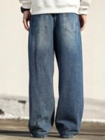 Men's Baggy Hip Hop Jeans Wide Leg Skater Denim Pants Casual Loose Fit Long Trousers Streetwear - Image 3
