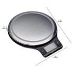 Basics Digital Kitchen Scale with LCD Display, Batteries Included, Weighs up to 11 pounds, Black and Stainless Steel - Image 2