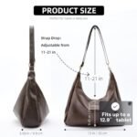 Bolsos Hobo «Celestina» para mujer, bolso de hombro plegable de piel vegana ultrasuave, bolsos tote holgados y elegantes - Imagen 4