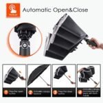 Bodyguard Inverted Umbrella - Large Windproof for Rain & Sun, Compact Reverse With Reflective Stripe, Teflon-Coated for Women Men, Travel Folding With Cover Bag - Image 3