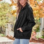 Chaqueta oversize de piel sintética para mujer de AUTOMET: abrigo de otoño estilo motero con cierre de cremallera