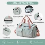 Bolsa de gimnasio pequeña para mujer, bolsa de viaje tipo duffel, bolsa de fin de semana de mano con compartimento para zapatos - Imagen 6