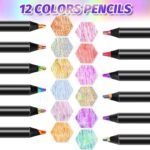 Valentines Day Gifts for Kids, Art Supplies, 12 Rainbow Colored Pencils, Teen Girl Gifts Trendy Stuff, Easter Basket Essentials, Art Supplies for Kids 9-12, Gift for 5-12 Year Old Girl - Image 6