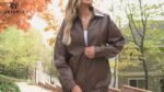 Chaqueta oversize de imitación de piel para mujer de AUTOMET - Abrigo de otoño estilo motero con cierre de cremallera - Imagen 5