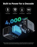 Estación de energía portátil Anker SOLIX C1000 Gen 2 con panel solar bifacial de 200 W, generador solar de 2.000 W (3.000 W de potencia máxima), carga completa en 49 minutos, batería LiFePO4 de 1.024 Wh - Imagen 3
