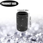 1 Pack Upright Car Chapstick Holder, Bling Insulating Lip Balm Holder,Rhinestone Car Accessories for Women Interior,Suitable for Most Vehicles.(Black) - Image 2